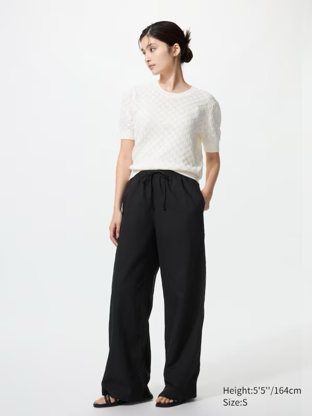 Uniqlo linen blend easy pants size M